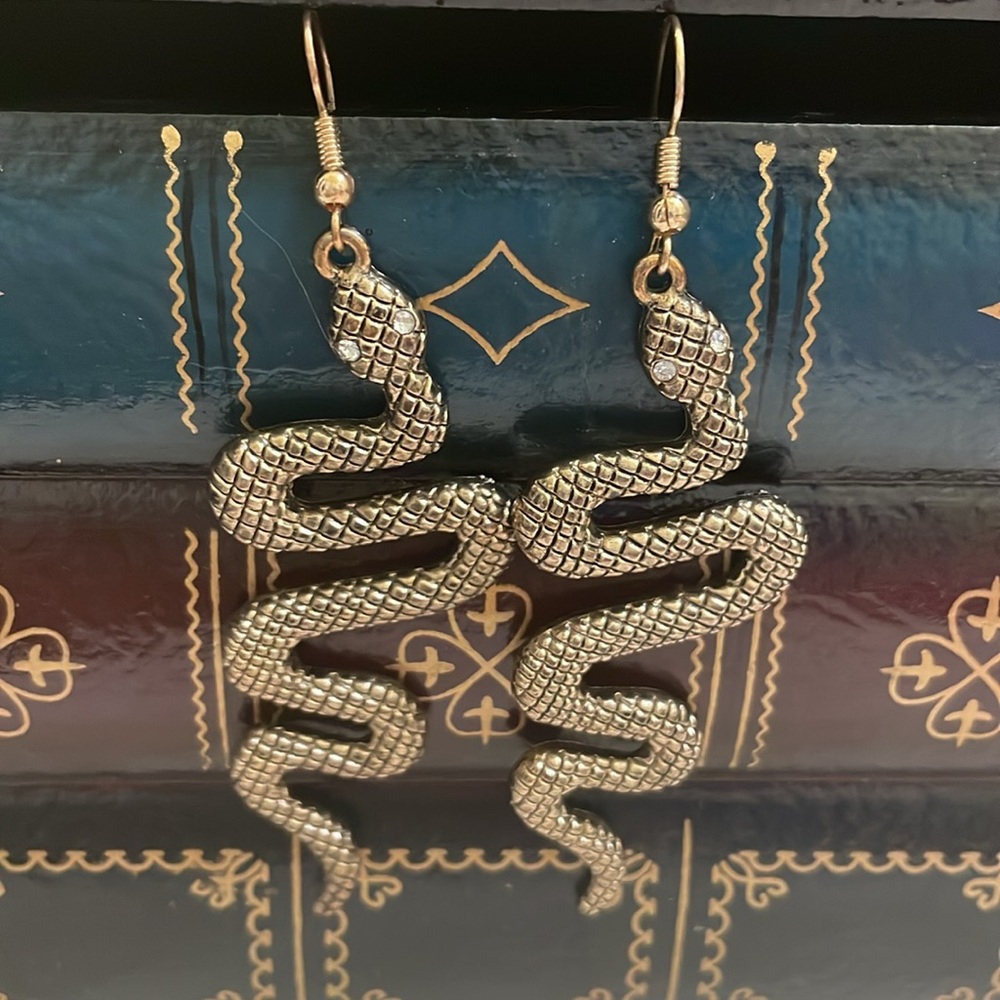 Costume design snake earrings